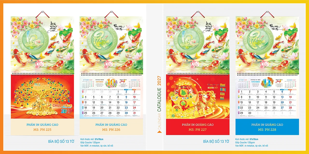 Lịch treo tường 13 tờ 2027