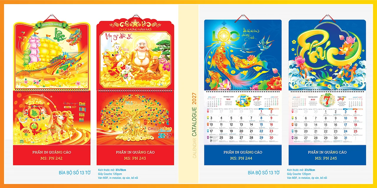Lịch treo tường 13 tờ 2027 — mẫu 5