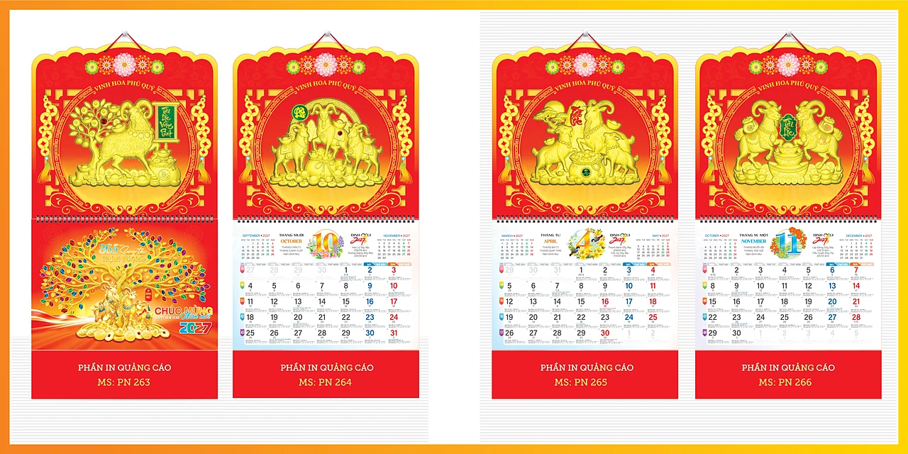 Lịch treo tường 13 tờ 2027 — mẫu 11