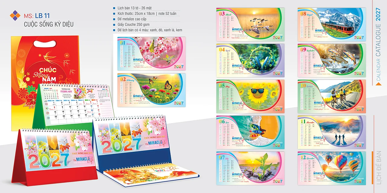 Lịch để bàn 2027 — mẫu 12