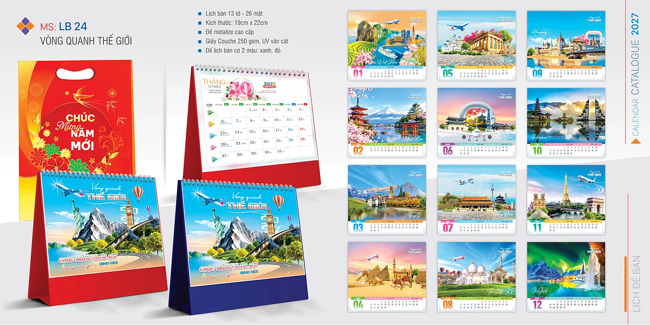 Lịch để bàn 2027 — mẫu 21
